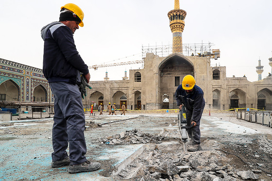 مراسم آغاز عملیات احداث رواق مبارکه امیرالمومنین علیه السلام در حرم رضوی