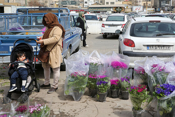 حال و هوای بازار گل در آستانه عید نوروز