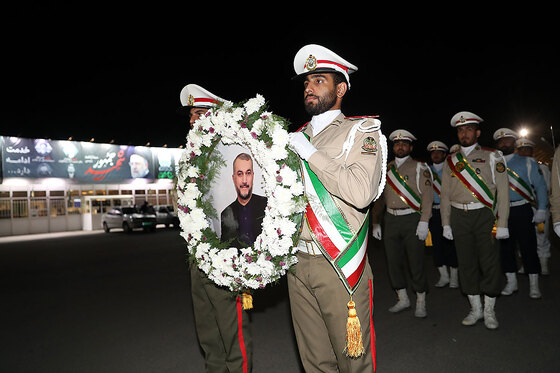 استقبال از پیکر شهید امیر عبدالهیان در مشهد