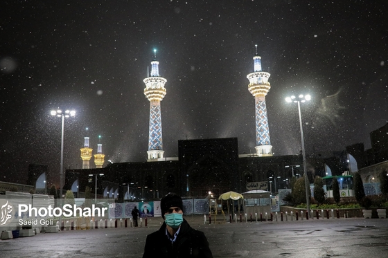 بارش برف در مشهد