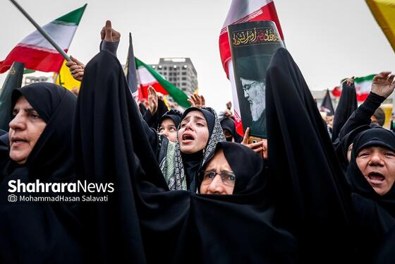 گزارش تصویری | اجتماع بزرگ «حزب الله زنده است» در مشهد