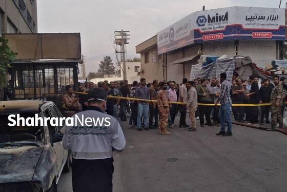 گزارش تصویری | عملیات اطفای حریق در بازار آهن شادآباد تهران