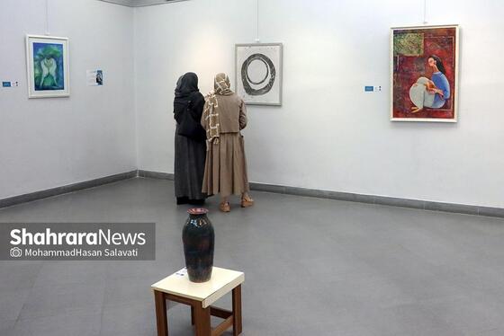 «رواق حافظ»؛ نمایشگاه گروهی هنرهای تجسمی در نگارخانه فردوسی مشهد + تصاویر