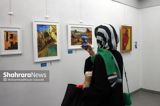 «رواق حافظ»؛ نمایشگاه گروهی هنرهای تجسمی در نگارخانه فردوسی مشهد + تصاویر