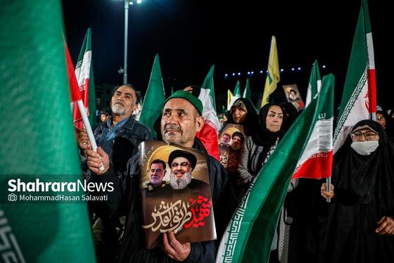گزارش تصویری | اجتماع مردمی «بیعت با نصرالله» در مشهد