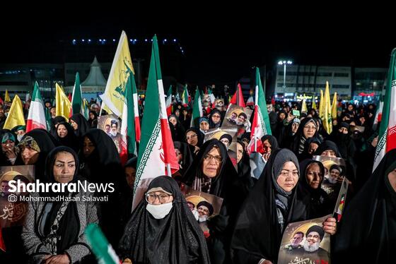 گزارش تصویری | اجتماع مردمی «بیعت با نصرالله» در مشهد