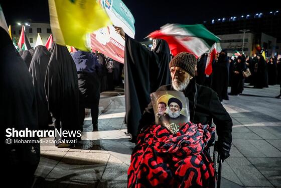 گزارش تصویری | اجتماع مردمی «بیعت با نصرالله» در مشهد