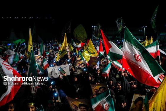 گزارش تصویری | اجتماع مردمی «بیعت با نصرالله» در مشهد