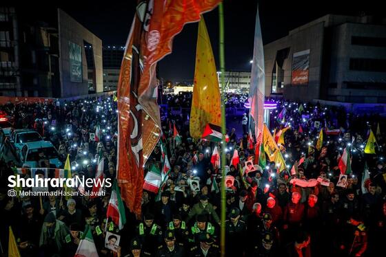 گزارش تصویری | اجتماع مردمی «بیعت با نصرالله» در مشهد