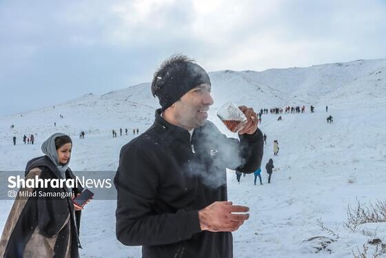 گزارش تصویری | جشن برفی در دامنه کوه