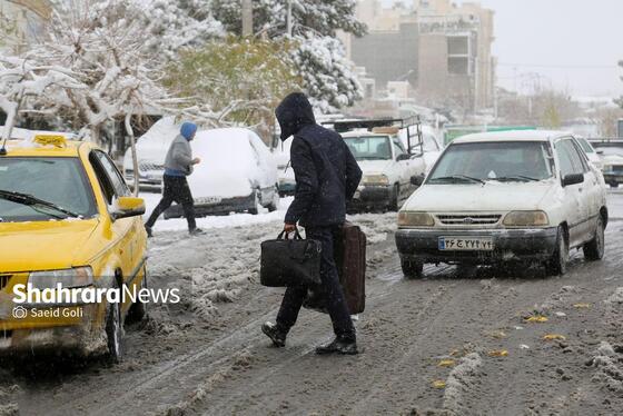 گزارش تصویری | بارش برف در مشهد