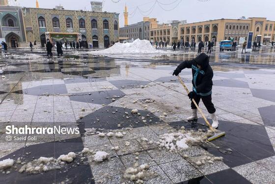 گزارش تصویری | بارش برف در مشهد