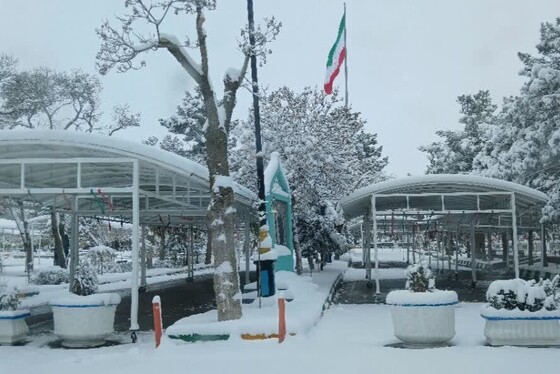 گزارش تصویری | حال و هوای برفی گلزار مطهر شهدا آرامستان بهشت رضا (ع) مشهد (۲۵ آذر ۱۴۰۳)