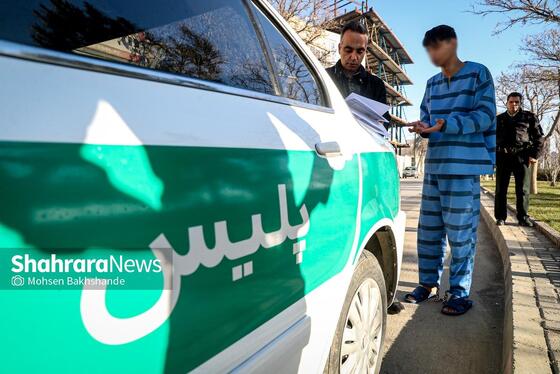 گزارش تصویری | بازسازی صحنه قتل در میدان معراج مشهد