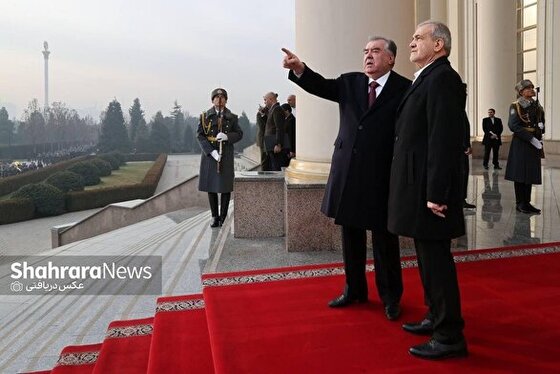 استقبال رسمی از پزشکیان در تاجیکستان (۲۷ دی ۱۴۰۳) + فیلم و عکس