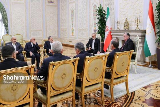 استقبال رسمی از پزشکیان در تاجیکستان (۲۷ دی ۱۴۰۳) + فیلم و عکس