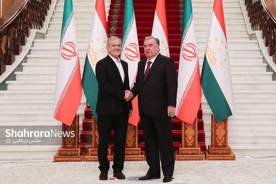 استقبال رسمی از پزشکیان در تاجیکستان (۲۷ دی ۱۴۰۳) + فیلم و عکس