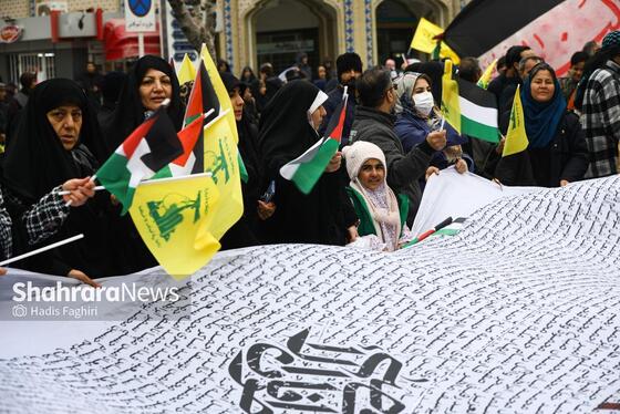 گزارش تصویری | راهپیمایی جمعه نصر و جشن پیروزی مقاومت فلسطین در مشهد