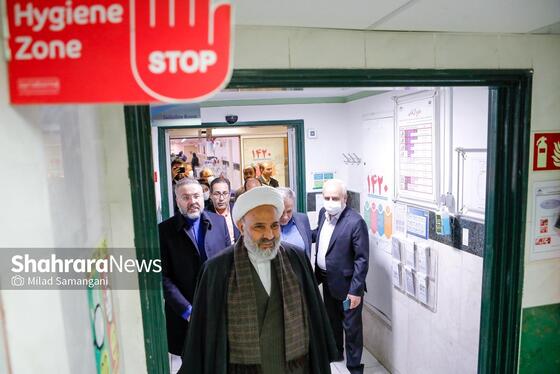 گزارش تصویری | بازدید حجت‌الاسلام نصرالله پژمانفر، رییس کمیسیون اصل نود مجلس، از بیمارستان فارابی مشهد