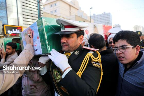 گزارش تصویری | تشییع پیکرهای مطهر ۴ شهید مرزبانی و دفاع مقدس در مشهد (۷ بهمن ۱۴۰۳)