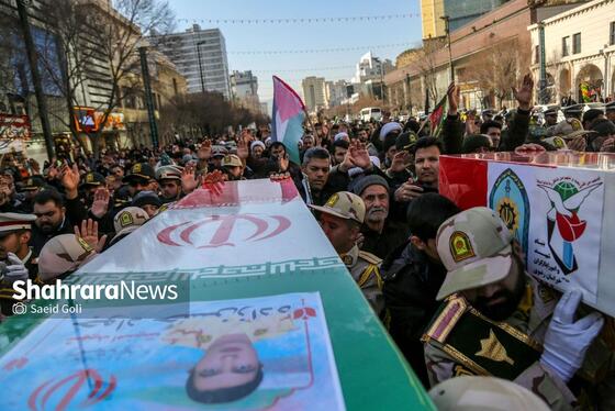 گزارش تصویری | تشییع پیکرهای مطهر ۴ شهید مرزبانی و دفاع مقدس در مشهد (۷ بهمن ۱۴۰۳)