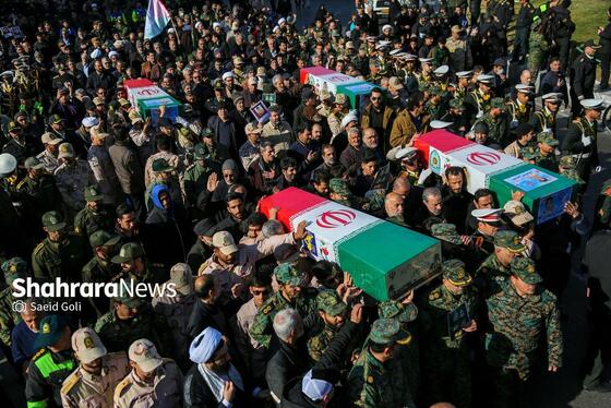 گزارش تصویری | تشییع پیکرهای مطهر ۴ شهید مرزبانی و دفاع مقدس در مشهد (۷ بهمن ۱۴۰۳)