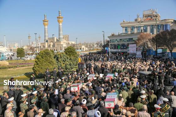 گزارش تصویری | تشییع پیکرهای مطهر ۴ شهید مرزبانی و دفاع مقدس در مشهد (۷ بهمن ۱۴۰۳)
