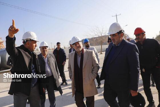 گزارش تصویری | بازدید شهردار مشهد از کارخانه‌های تولید آسفالت و بتن شهید مجیدی و پروژه احداث دوربرگردان غیرهم‌سطح شرقی ابوطالب