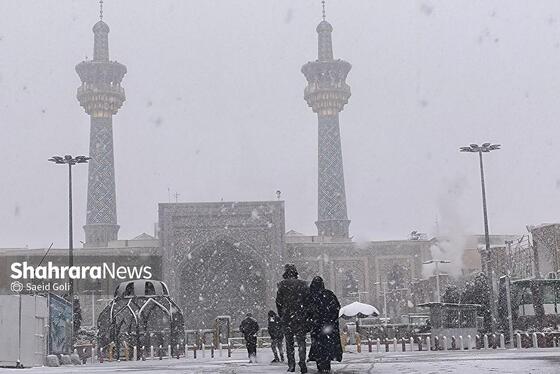 گزارش تصویری | یک روز برفی در حرم مطهر امام رضا(ع) - ۲۱ بهمن ۱۴۰۳