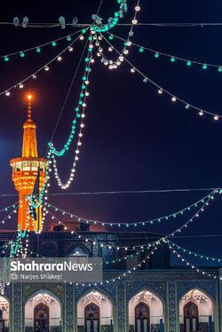 گزارش تصویری | حال و هوای حرم مطهر رضوی در شب نیمه شعبان