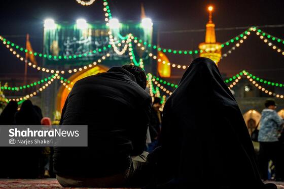 گزارش تصویری | حال و هوای حرم مطهر رضوی در شب نیمه شعبان