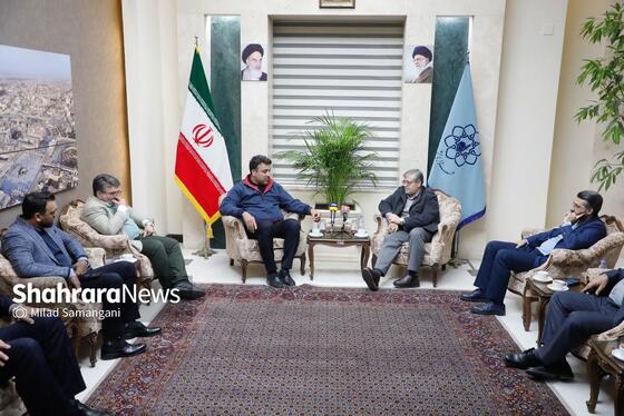 گزارش تصویری | دیدار احسان حدادی، رئیس فدراسیون دوومیدانی، با شهردار مشهد مقدس