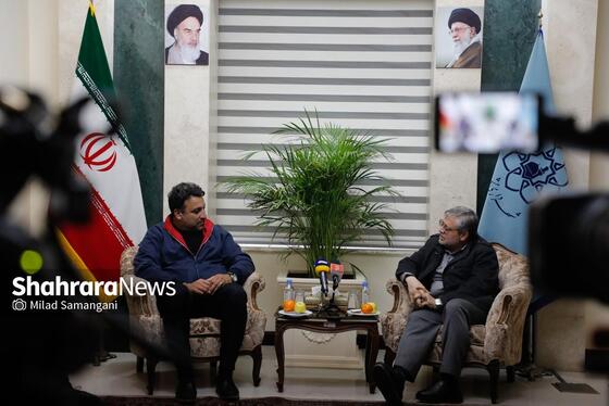 گزارش تصویری | دیدار احسان حدادی، رئیس فدراسیون دوومیدانی، با شهردار مشهد مقدس