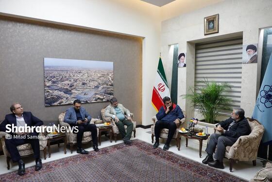 گزارش تصویری | دیدار احسان حدادی، رئیس فدراسیون دوومیدانی، با شهردار مشهد مقدس