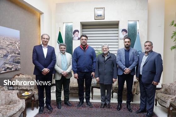 گزارش تصویری | دیدار احسان حدادی، رئیس فدراسیون دوومیدانی، با شهردار مشهد مقدس