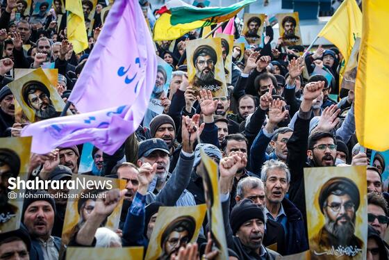 گزارش تصویری | اجتماع باشکوه مردم مشهد همزمان با آئین تشییع شهدای مقاومت در لبنان (۵ اسفند ۱۴۰۳)