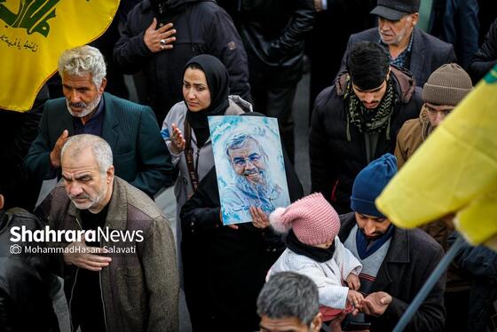 گزارش تصویری | اجتماع باشکوه مردم مشهد همزمان با آئین تشییع شهدای مقاومت در لبنان (۵ اسفند ۱۴۰۳)
