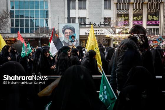 گزارش تصویری | اجتماع باشکوه مردم مشهد همزمان با آئین تشییع شهدای مقاومت در لبنان (۵ اسفند ۱۴۰۳)