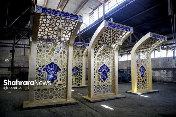 گزارش تصویری | بازدید شهردار و اعضای شورای اسلامی شهر از کارگاه‌های ساخت المان سازمان فرهنگی شهرداری مشهد