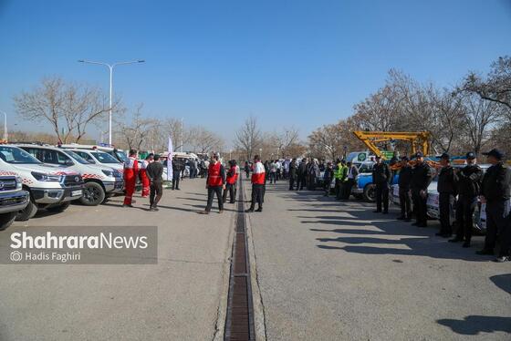گزارش تصویری | مانور بزرگ خدمت به زائران نوروز ۱۴۰۴ در مشهد
