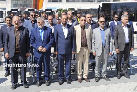 گزارش تصویری | آیین رونمایی از ۱۸ دستگاه اتوبوس جدید