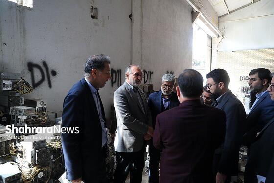 گزارش تصویری | مراسم امحای بیش از ۳ هزار ماینر غیرمجاز در مشهد
