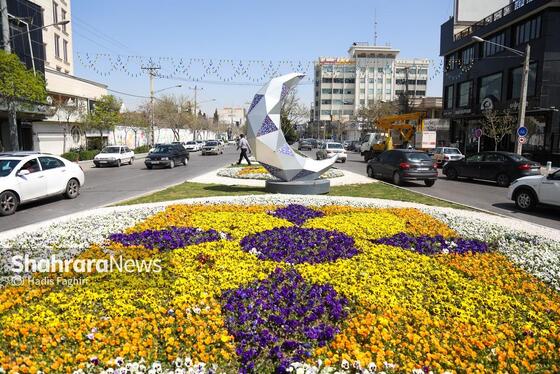 گزارش تصویری | المان های گل در نوروز ۱۴۰۴ مشهد
