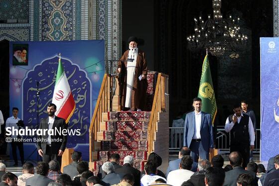 گزارش تصویری | نماز عید فطر در حرم امام‌رضا(ع)