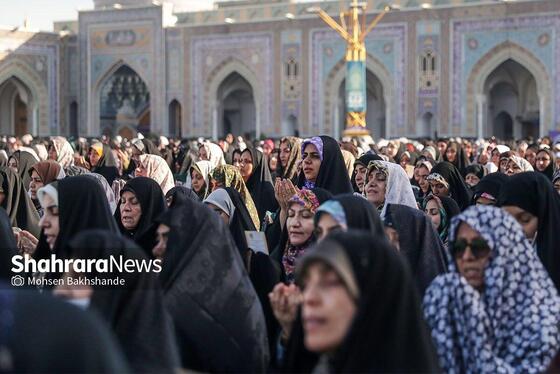 گزارش تصویری | نماز عید فطر در حرم امام‌رضا(ع)