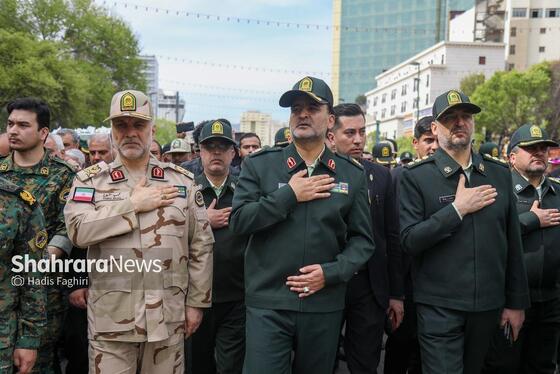 گزارش تصویری |مراسم تشییع پیکر دو مامور پلیس انفجار کلانتری در مشهد