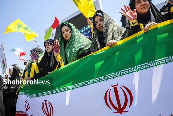 گزارش تصویری | تجمع دانش آموزان مشهدی در محکومیت کشتار کودکان غزه