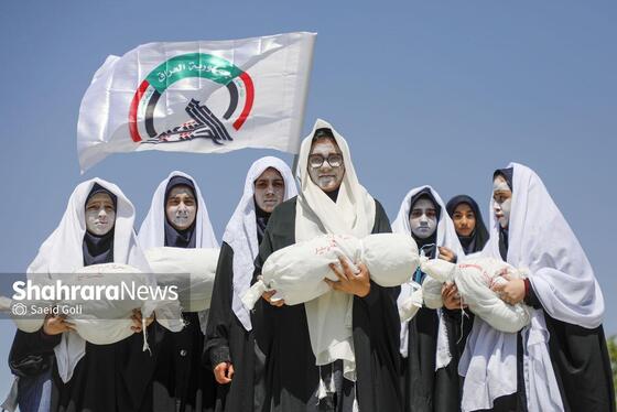 گزارش تصویری | تجمع دانش آموزان مشهدی در محکومیت کشتار کودکان غزه
