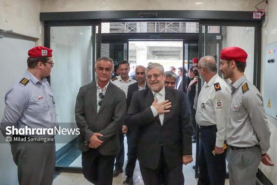گزارش تصویری | آیین بهره برداری از فاز یک ساختمان فرماندهی و ستاد سازمان آتش‌نشانی مشهد