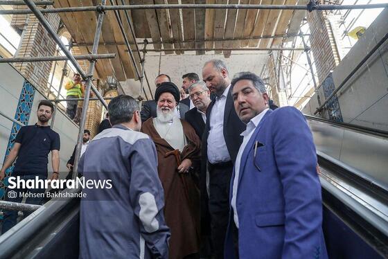 گزارش تصویری | بازدید آیت‌الله علم‌الهدی از ایستگاه باب‌الجواد(ع) مترو مشهد
